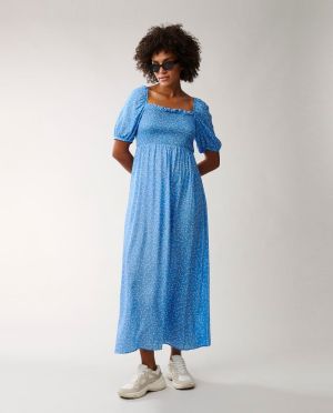 Lexington mekko, ALAIA SMOCK DRESS Sininen Kuosi