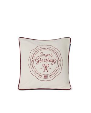 Lexington Tyynynpäällinen Season Greetings Cotton Pillow Valkopohjainen Kuosi
