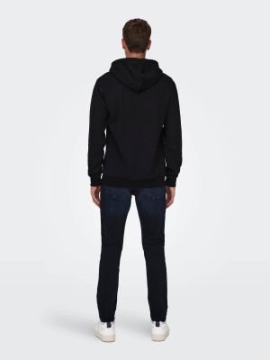 Only and Sons Miesten Huppari ONSCERES LIFE HOODIE SWEAT Musta
