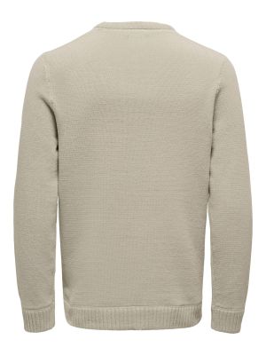 Only and Sons miesten neule, ESE LIFE 8 KNIT  Luonnonvalkoinen