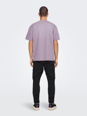 Only and Sons, Miesten T-Paita, Onsfred Rls Ss Tee Noos Liila