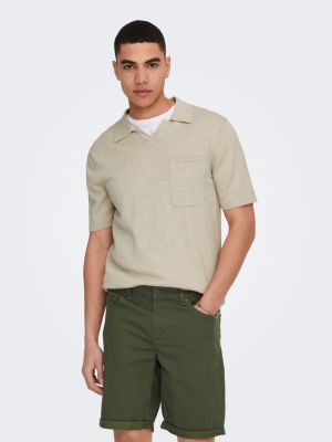Only and Sons paita, ACE SLUB SS POLO Beige