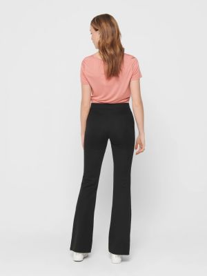 Only naisten housut, ONLFEVER STRETCH FLAIRED PANTS JRS Musta