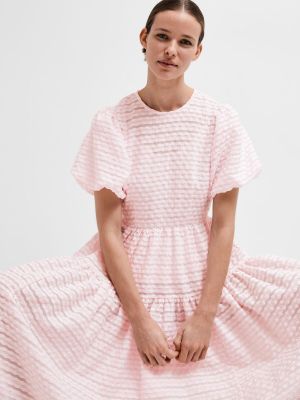 Selected Femme naisten mekko, SLFROCHELLE 2/4 STRUCTURED MIDI DRESS Vaaleanpunainen