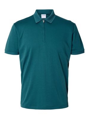 Selected Homme Fave Zip Polo Vihreä