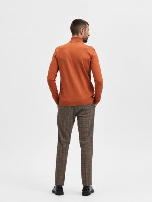 Selected, Miesten Pooloneule, Berg Roll Neck Oranssi
