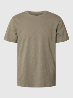 Selected miesten t-paita, ASPEN SLUB SS O-NECK  Armeijanvihreä