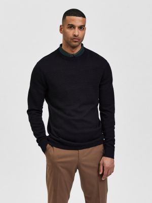 Selected neule, MAINE LS KNIT Musta