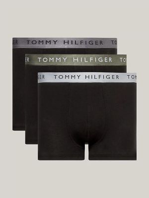 Tommy Hilfiger miesten bokserit, 3P TRUNK SHINE Musta