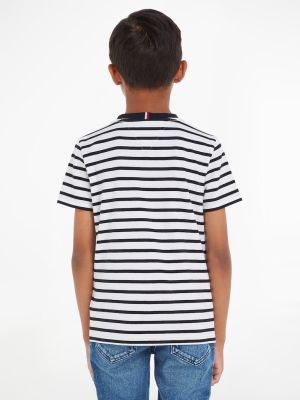 Tommy Hilfiger Childrenswear t-paita, BRETON POCKET STRIPE TEE Raidallinen Sininen