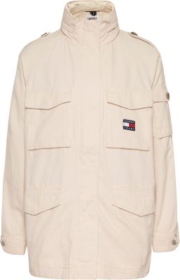 Tommy Jeans, Naisten Kevättakki, Cotton Field Jacket Luonnonvalkoinen