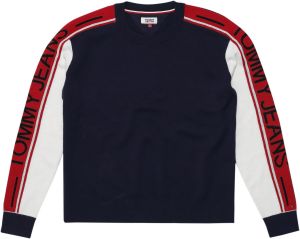 Tommy Jeans Naisten Neule, TWJ Colorblock Sweater (2nd hand) Tummansininen