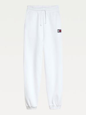 Tommy Jeans, Relaxed Hrs Badge Sweatpant Valkoinen