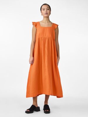Y.A.S naisten mekko, YASVIMOLA SL LONG DRESS Oranssi