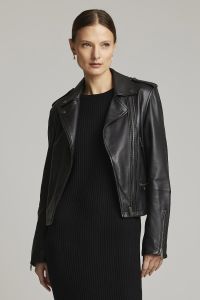 Andiata, Naisten Takki, JOSITA LEATHER JACKET Musta