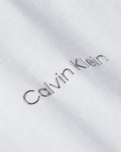 Calvin Klein Naisten Lyhythihainen T-Paita METALLIC MICRO LOGO SLIM FIT TEE Valkoinen