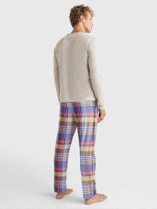 tommy-hilfiger-miesten-pyjama-ls-pant-flannel-tee-set-punainen-ruutu-1