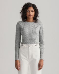 gant-naisten-kaapelineulepusero-k-stretch-cotton-cable-c-neck-vaaleanharmaa-1