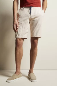 bugatti-miesten-shortsit-bugatti-linen-cotton-shorts-beige-1