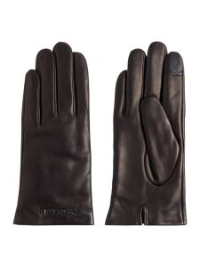 calvin-klein-accessories-naisten-nahkahanskat-ck-must-leather-gloves-musta-1