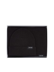 calvin-klein-jeans-miesten-kaulaliina-pipo-gs-classic-cotton-scarf-and-beanie-musta-1