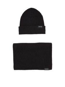 calvin-klein-jeans-miesten-kaulaliina-pipo-gs-classic-cotton-scarf-and-beanie-musta-2