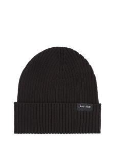 calvin-klein-jeans-miesten-pipo-classic-cotton-rib-beanie-musta-2