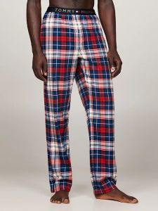 tommy-hilfiger-miesten-flanelliset-olohousut-k-flannel-pant-punainen-ruutu-2