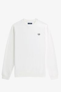fred-perry-miesten-collegepaita-printed-patch-sweater-valkoinen-2