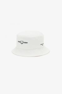 fred-perry-miesten-hattu-branded-twill-bucket-hat-valkoinen-1