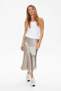 freequent-naisten-hame-satin-skirt-ruskeanharmaa-1