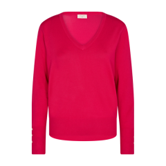 freequent-naisten-neule-katie-pullover-v-neck-pinkki-1