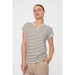 freequent-naisten-t-paita-viva-tee-stripe-raidallinen-musta-1