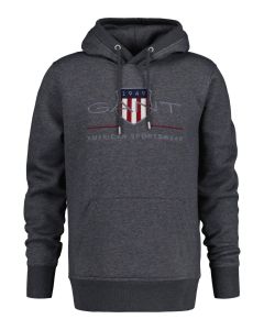 gant-miesten-huppari-reg-archive-shield-hoodie-tummanharmaa-1