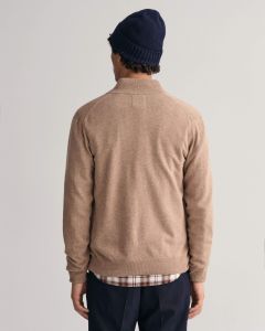 gant-miesten-neuletakki-superfine-lambswool-zip-cardigan-beige-2