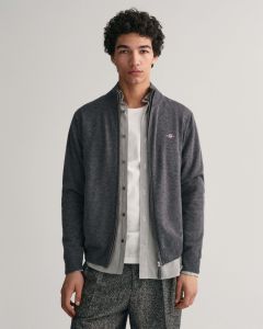 gant-miesten-neuletakki-superfine-lambswool-zip-cardigan-tummanharmaa-1