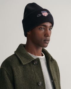 gant-miesten-pipo-archive-shield-cotton-beanie-musta-1