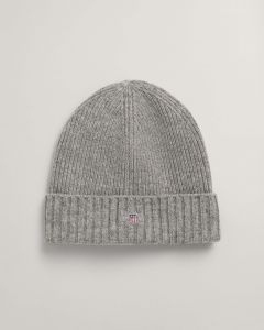 gant-miesten-pipo-shield-wool-beanie-keskiharmaa-2