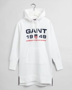 gant-naisten-huppari-retro-shield-hoodie-dress-valkoinen-1