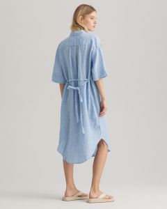 gant-naisten-mekko-linen-chambray-shirt-dress-vaaleansininen-2
