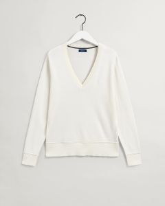 gant-naisten-neule-light-cotton-v-neck-luonnonvalkoinen-1
