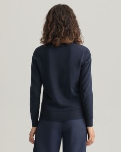 gant-naisten-neule-light-cotton-v-neck-tummansininen-2