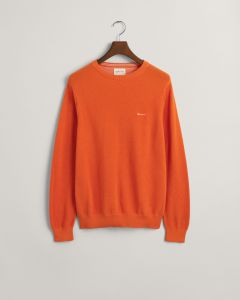 gant-neule-cotton-pique-c-neck-oranssi-1