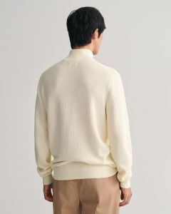 gant-puuvillaneule-cotton-texture-half-zip-valkoinen-2