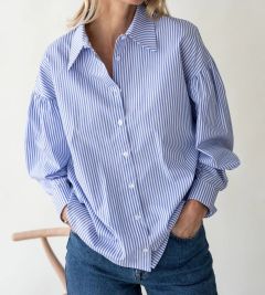 gauhar-naisten-paitapusero-tania-shirt-stripe-raidallinen-sininen-2