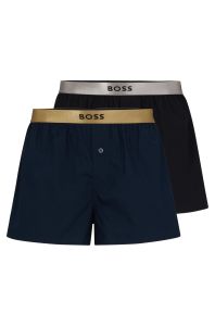 hugo-boss-miesten-pyjamashortsit-2-pack-2-p-gift-woven-musta-2