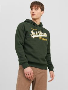 jack-and-jones-huppari-jjelogo-sweat-hood-armeijanvihrea-1