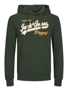 jack-and-jones-huppari-jjelogo-sweat-hood-armeijanvihrea-2