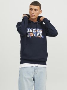 jack-and-jones-miesten-huppari-jcodust-sweat-hood-tummansininen-1