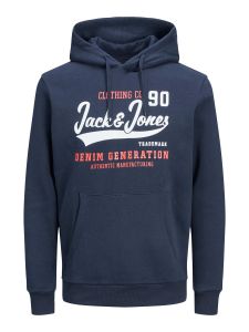 jack-and-jones-miesten-huppari-jjelogo-sweat-hood-tummansininen-1